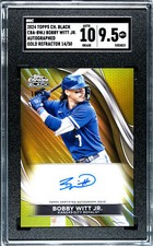 2024 Topps Chrome Black Bobby Witt Jr. Chrome Black Auto Gold Ref. SGC 9.5 /50