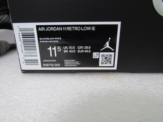 Jordan 11 retro box sale