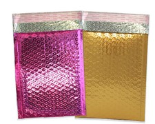 6x10 Pink Metallic, Bronze Gold METALLIC BUBBLE MAILERS, Padded Envelope Pack
