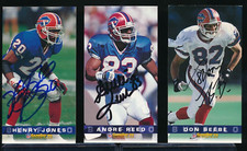 lot (3) 1994 GameDay Buffalo Bills signed auto #40 Andre Reed #28 Beebe 36 Jones