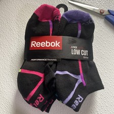 New with tags Reebok Girls Low Cut 6 Pack of Socks Shoe Size 4-10 Training