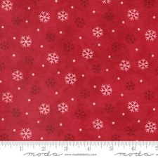 Moda WOODLAND WINTER 56097 13 Cardinal Red SNOWFLAKES Deb Strain Quilt Fabric
