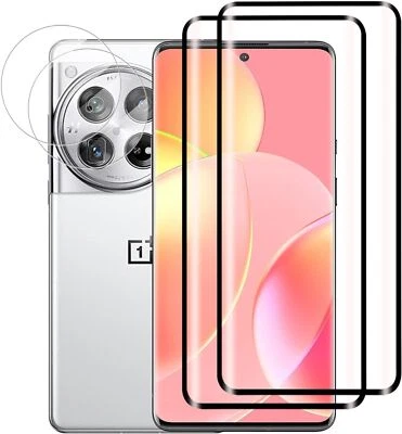 MARKENLOS 4in1 OnePlus 12 2x Schutzglas + 2x Kameraschutz Panzerfolie 9H Hartglas Full