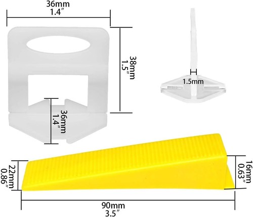 100-4000 Tile Leveling Spacer System 2.0mm Clip Wedges Flooring Lippage Plier - Picture 10 of 25