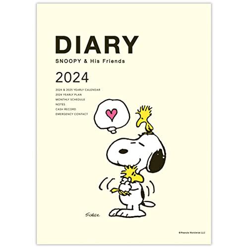 Snoopy Diary Notebook 2024 A5 Monthly Hug 824464 (Starting October