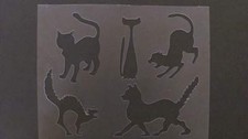 Cat Mylar Stencil Art Airbrush Paint Reusable Durable L448- 357 Made in USA