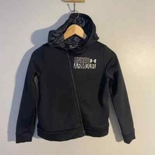 Under Armour Fleece Lined Full zip Black Hoody Girl's Size M