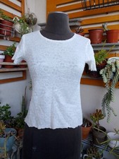 CLIO White Lace Blouse Size PS PETITE Small Made In USA