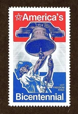 United States Bicentennial Poster Stamp - Liberty Bell - Let Freedom Ring