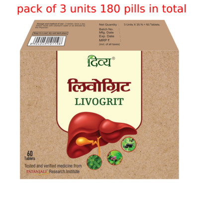 Patanjali Livogrit 60N Ayurvedic Fatty Liver detox digestion supplement support