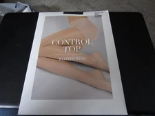 Nordstrom Control Top #8135B Black Control Top Panty Hose - Size C