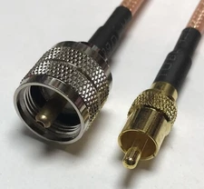 RG400 UHF Male PL259 to RCA Male 259 Double Shield Coax PICK LENGTH RF US Lot