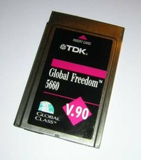 TDK PCMCIA Global Freedom 5660 V.90 56k PC Card Modem  Dongle Cable