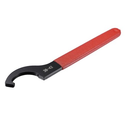 C Hook Spanner Wrench Collet Chuck for 38mm-42mm Round Nut Red Non-slip Handle