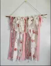 Strawberry Shortcake Theme Fabric Wall Decor Rustic Girl Baby Room Handmade