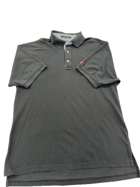 Tommy Hilfiger Mens Gray L Short Sleeve Polo Cotton Golf Shirt