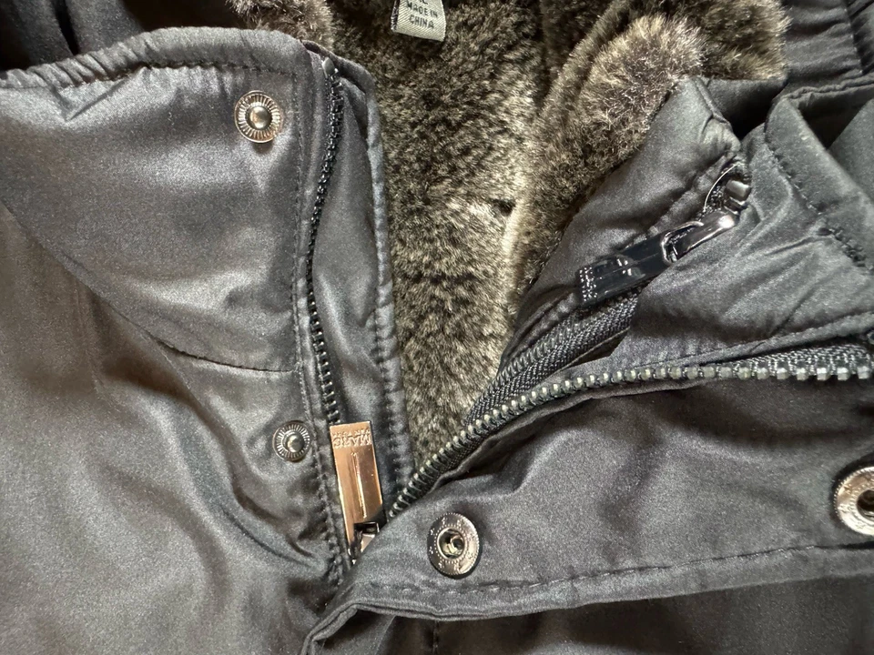 VERY NICE Marc New York Andrew Marc Men’s Fur Lined Black Zip Up Coat - X-Large - Image 4 of 4