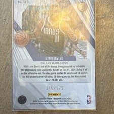 Panini 2023-24 Phoenix Kyrie Irving Mavericks Basketball Card #119 146/275