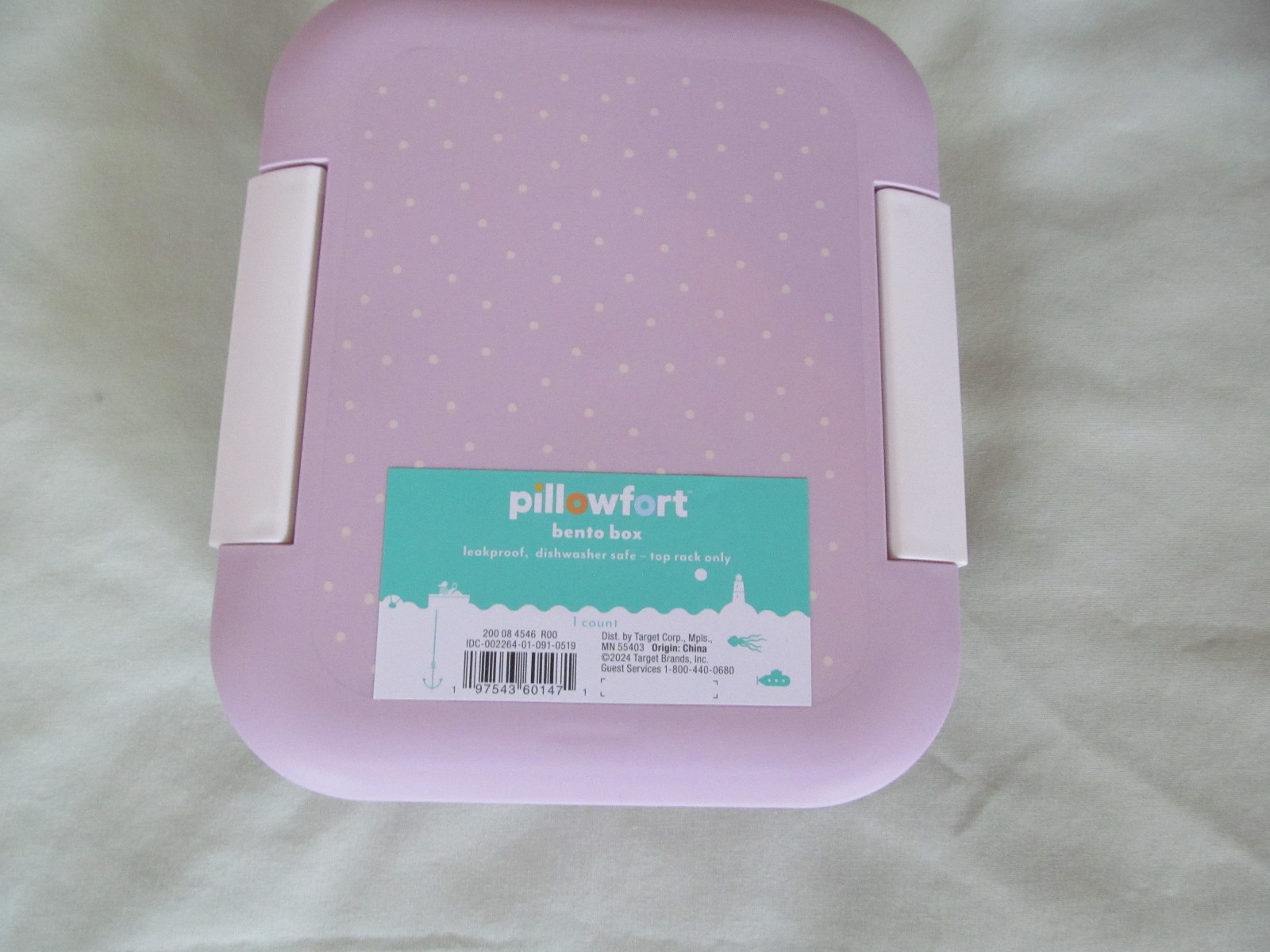 Lunch Box Leak Proof Pink Polka Dot - New