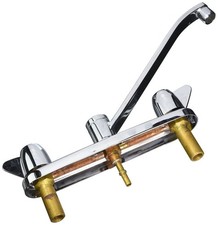 Cleveland Faucets CA40613 Cornerstone Two-Handle Kitchen Faucet White SideSpray