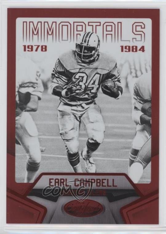2016 Certified Immortals Mirror Red 5/99 Earl Campbell #112 HOF w1s