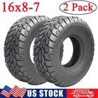 Set of 2 16x8-7 ATV UTV Tires 16x8x7 4 PR All Terrain Heavy Duty Trail Mud Tires