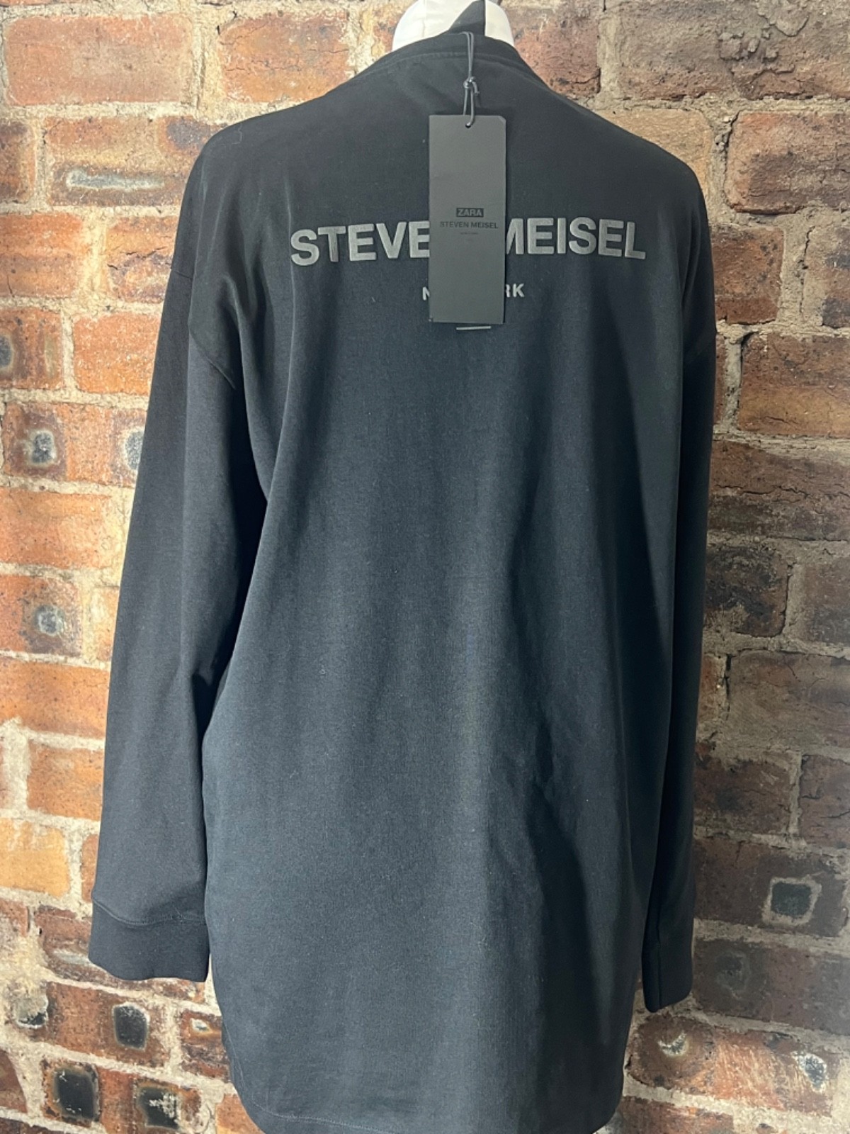 STEVEN MEISEL FOR ZARA LONG BLACK L/S OVERSIZED TOP XS NWT image 6