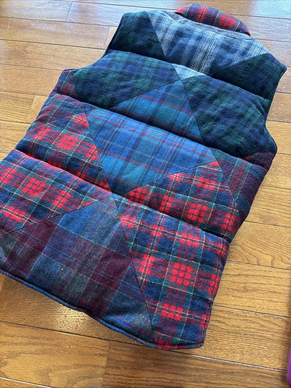 Pendleton Rare Patchwork Quilted Snap Unisex Vest… - image 11