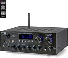 Pyle Home Audio Amplifier, Bluetooth Stereo Receiver, Surround Sound System, Wi