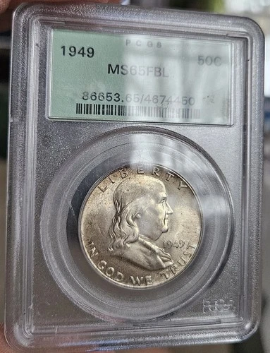 1949 Franklin Half Dollar – PCGS MS-65 FBL OGH - Part Of Old Holder Lot