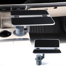 360  Rotating Folding Car Cup Holder Table, Adjustable Steering Wheel Tray 