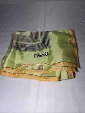 Paoli Vtg Lime Green 100 Acetate Abstract Mod 70  s Scarf