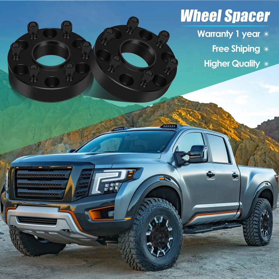 4PC 1.5" Hubcentric Wheel Spacers 6x5.5 For Chevrolet Avalanche 1500 GMC Savana - Image 2 of 4