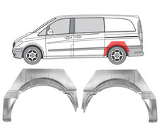 F&uuml;r MB VITO W639 2003- 2014 Radlauf reparatur blech Satz/ L+R