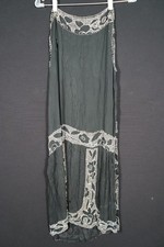 Vintage 1920'S Schwarze Seide Krepp Flapper Perlen Kleid Für Studie Oder Auflage