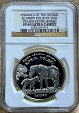 Poland 2014 20 Złotych PCGS PR69 Polish Horse Silver 28.28 g