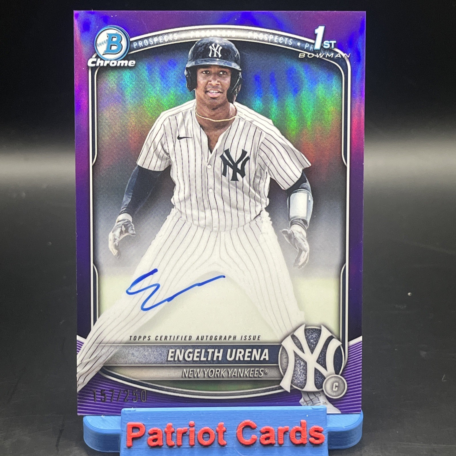 2025 Bowman Chrome Prospect Autographs Engelth Urena #CPA-EU True Purple /250