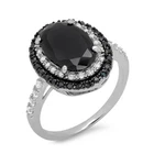 925 Silver Jewelry Oval Cut Cubic Zircon Women Fashion Wedding Ring Sz 6-10