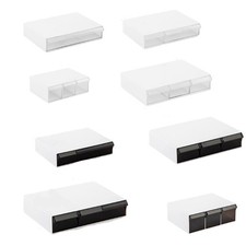 Transparent Storage Boxs Plastic Office Files Desktop Drawers Organization Large