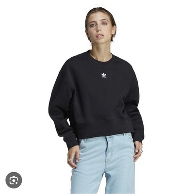 Adidas Adicolor Essentials Fleece Women's Sweatshirt Black Sz Medium H06660 NWT