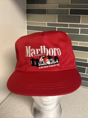 Vintage Marlboro Racing Team 92 Red Snapback Hat Vanguard F1 Promo 90s Mens OSFA
