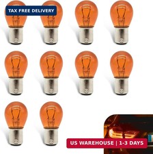 10 PCS 1157 P21/5W S25 BAY15D Amber Brake Light Bulbs Halogen Turn Signal