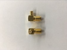 2pcs SMA Female to MCX Male Right Angle Adapter, RF Coax Connector, Gold Plated