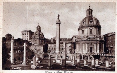 Italia Rome Roma Foro Traiano Rovine Antiche Cupole Barocche Unposted #SAH255