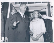 1964 President Lyndon Baines Johnson United States Of America 7X9 Vintage Photo