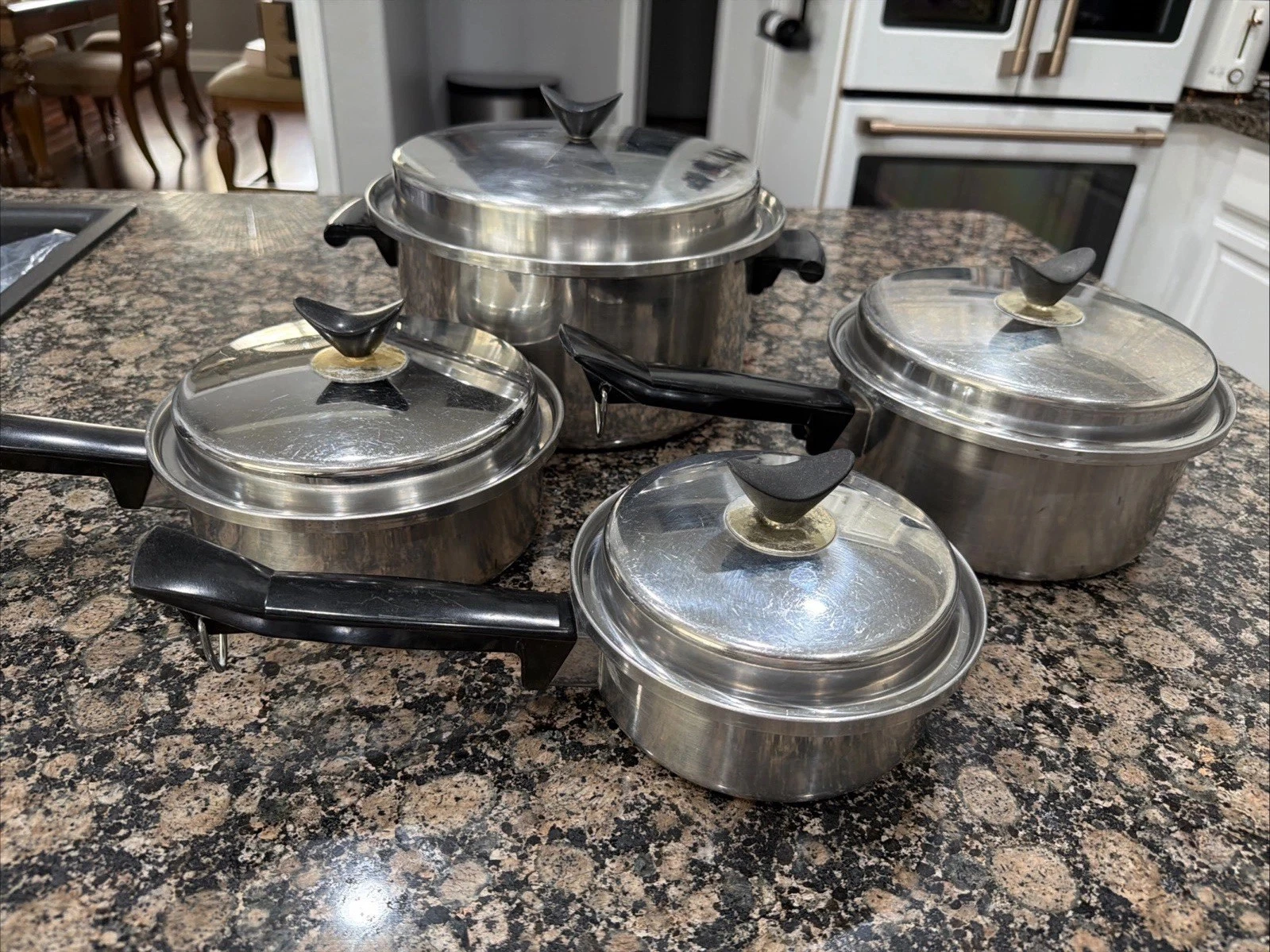 Wonder Ware Cookware Pot And Pan Steamer Lid Thermium Stainless Steel 8 Pieces