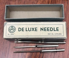 VTG Lees MINERVA DE LUXE RUG NEEDLE #1690 w/3 Different Points #0, 00 & 2 In Box