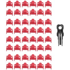 100Pcs Red RJ45 Port Ethernet LAN Hub Dust Cover Plug Blockout Protector1334