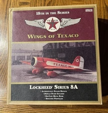 ERTL DIE CAST WINGS OF TEXACO 1930 LOCKHEED SIRIUS 8A AIRPLANE BANK