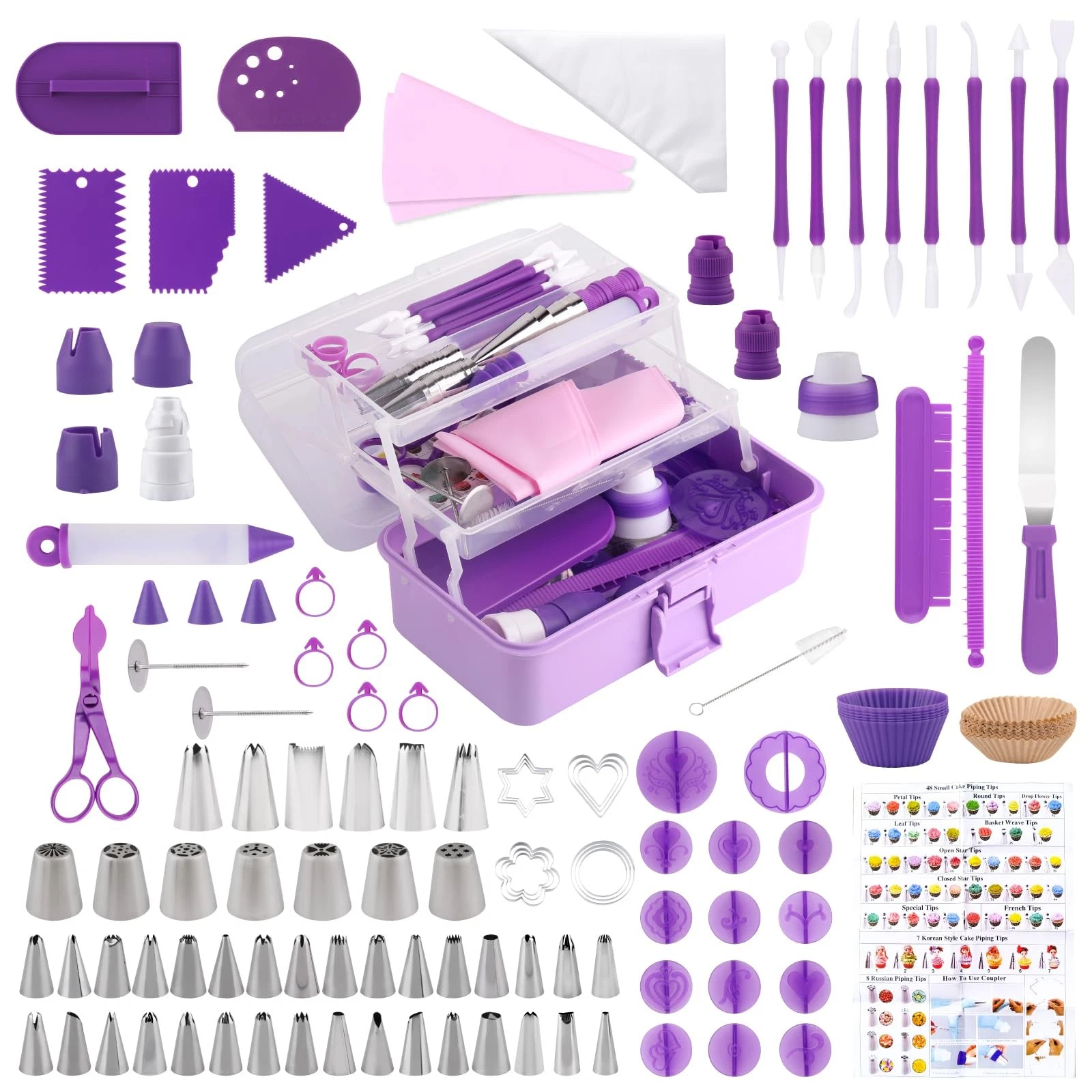 Cake Decorating Kit: Supplies Tools Kit Large, Purple (235 PCS)
Opens in a new window or tab